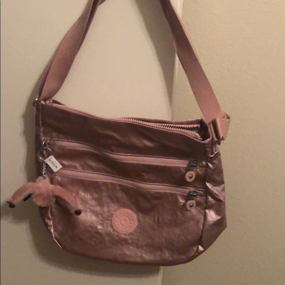 BRAND NEW ROSE GOLD KIPLING TOTE